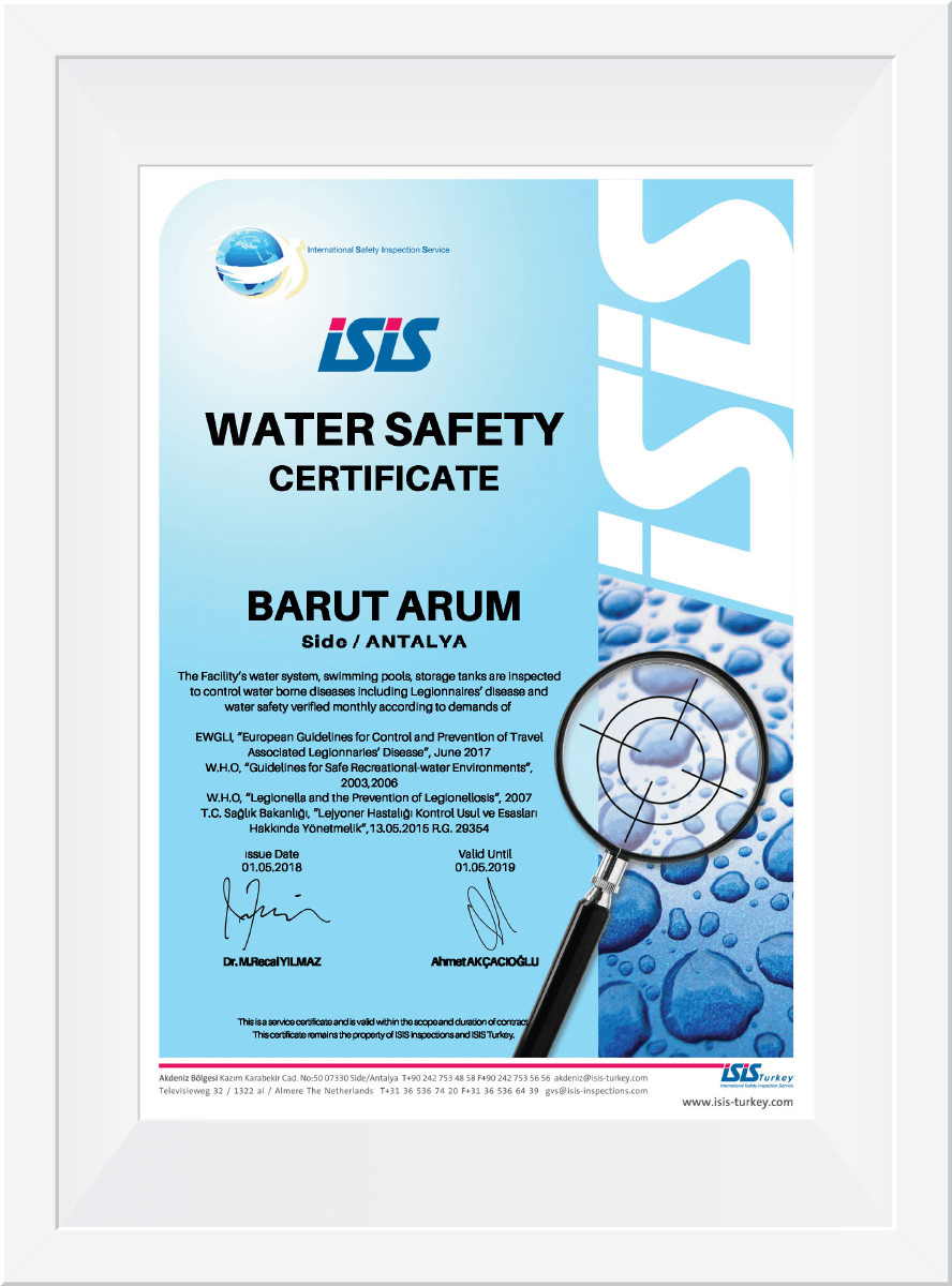 Water Safety Certificate